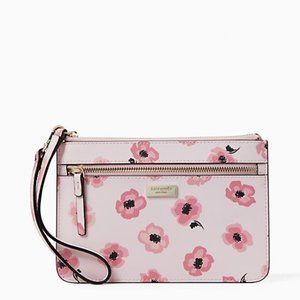 Kate Spade Shore Street Floating Poppies Wristlet
